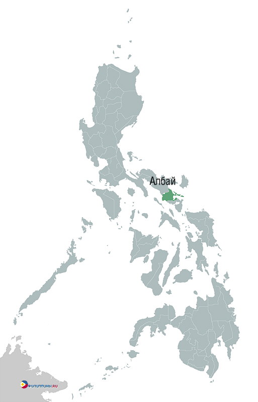 Положение провинции Албай на карте Филиппин