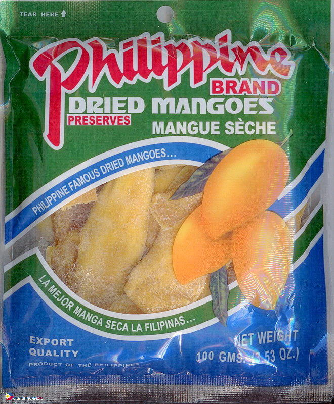 Сушеные манго, произведенные на Филиппинах
