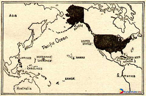 Карта «Большой Америки», 1899 г.