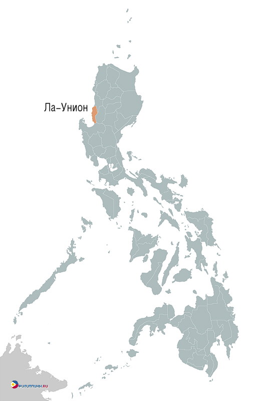 Положение провинции Ла-Унион на карте Филиппин