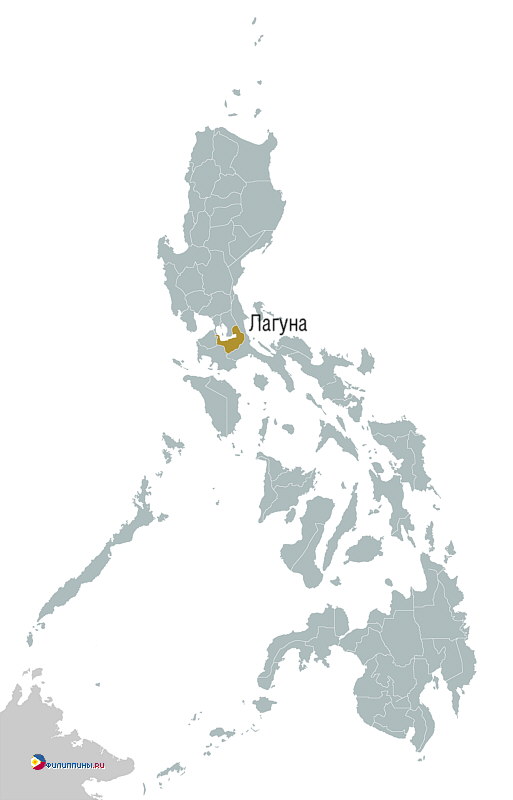 Положение провинции Лагуна на карте Филиппин