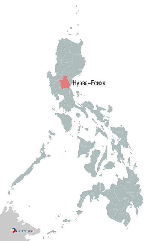 Положение провинции Нуэва-Эсиха на карте Филиппин