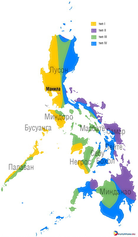 Климатическая карта Филиппин