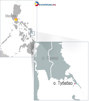 Положение острова Тубабао на карте Филиппин