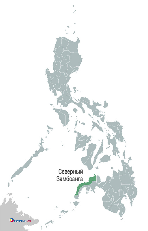 Положение провинции Северный Замбоанга на карте Филиппин